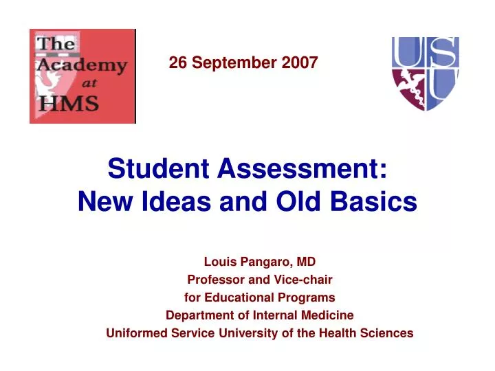 student assessment new ideas and old basics