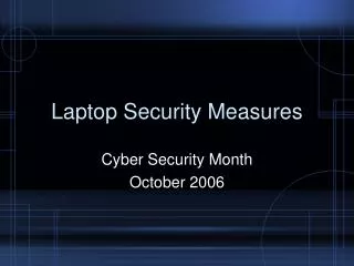 Laptop Security Measures