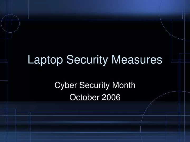 laptop security measures
