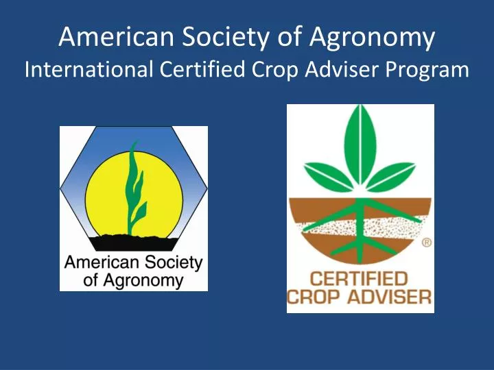 american society of agronomy international certified crop adviser program