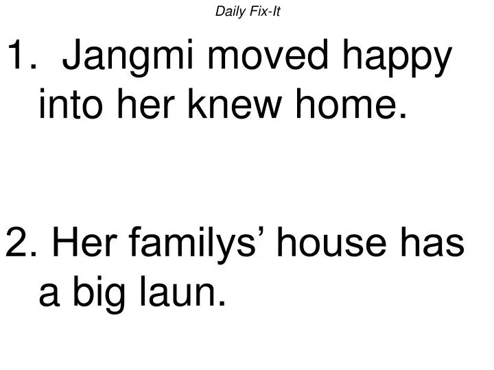 daily fix it 1 jangmi moved happy into her knew home 2 her familys house has a big laun