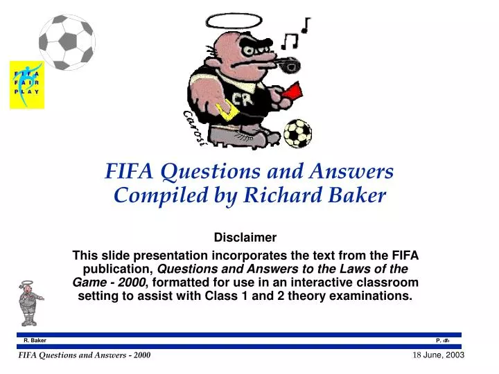 fifa questions and answers compiled by richard baker