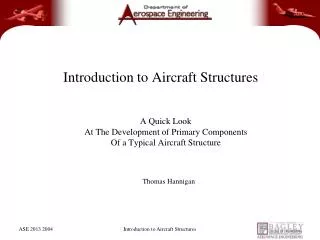 Introduction to Aircraft Structures