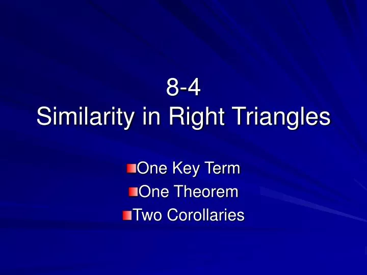 8 4 similarity in right triangles