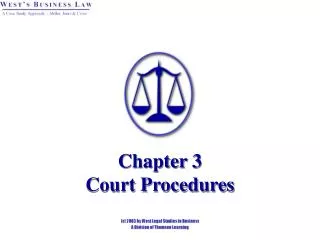 Chapter 3 Court Procedures