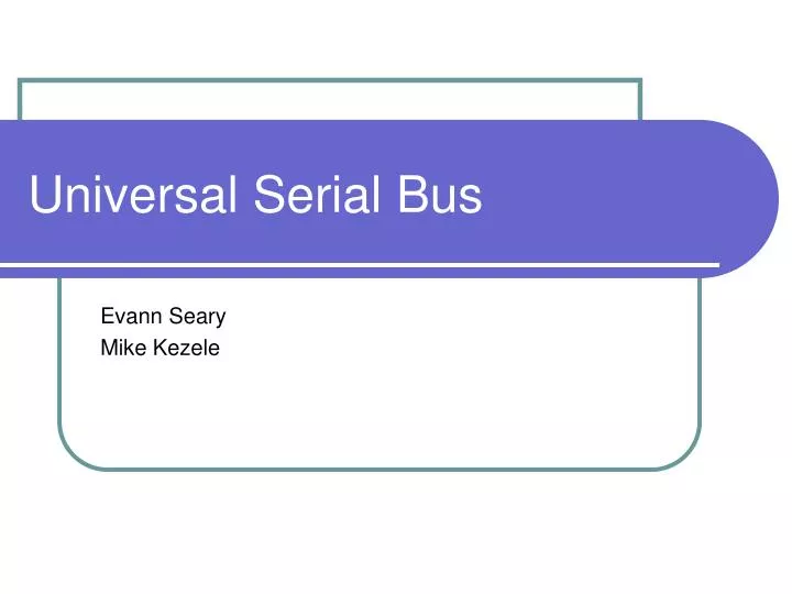 universal serial bus