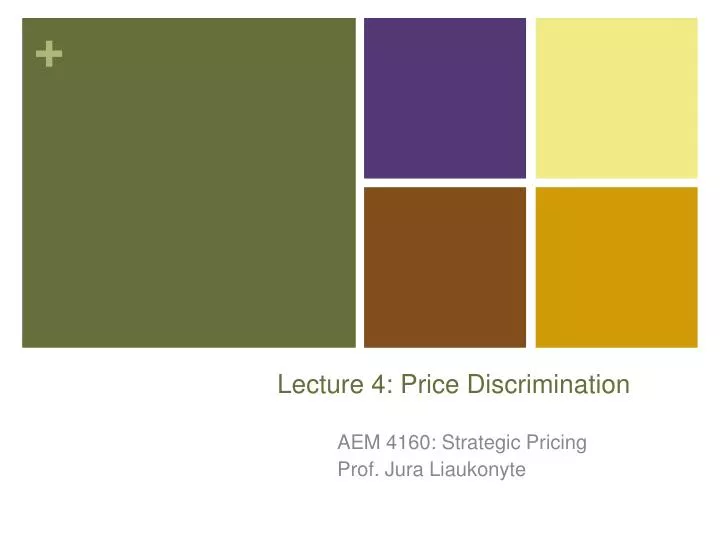 lecture 4 price discrimination
