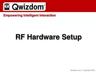 RF Hardware Setup