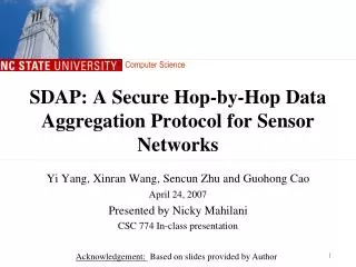 SDAP: A Secure Hop-by-Hop Data Aggregation Protocol for Sensor Networks