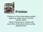 Friction - slide 1