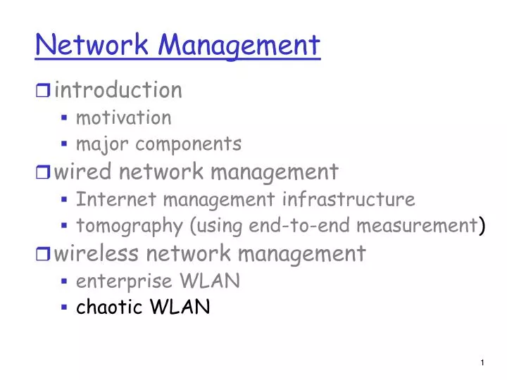 PPT - Network Management PowerPoint Presentation, free download - ID:605139