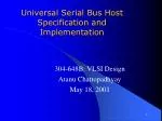 Universal Serial Bus Host Specification and Implementation