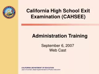 California High School Exit Examination (CAHSEE)