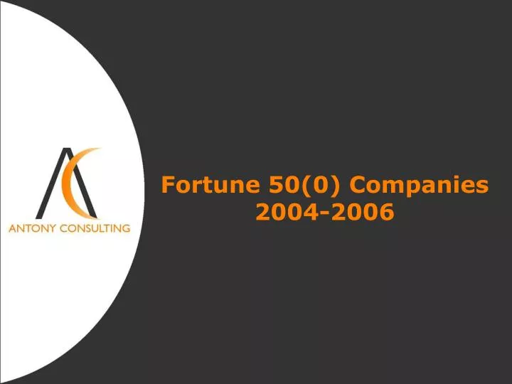 fortune 50 0 companies 2004 2006