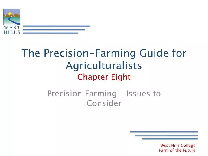 the precision farming guide for agriculturalists chapter eight