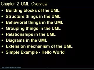 Chapter 2 UML Overview