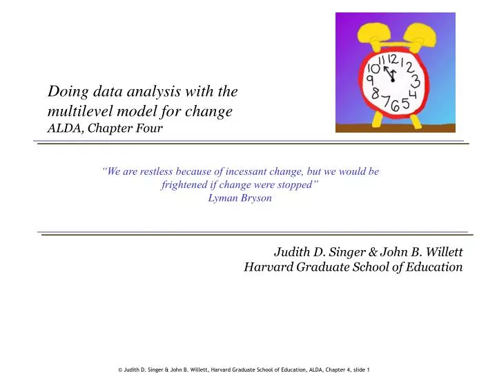 doing data analysis with the multilevel model for change alda chapter four