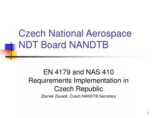 Czech National Aerospace NDT Board NANDTB