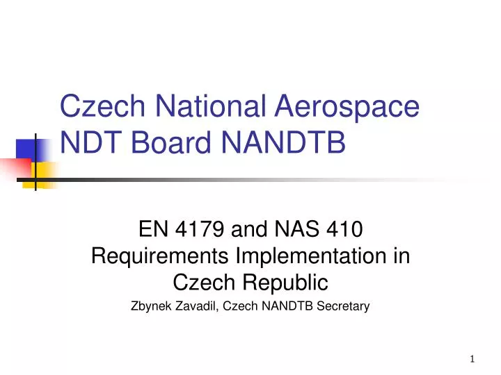 czech national aerospace ndt board nandtb