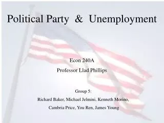 Political Party &amp; Unemployment