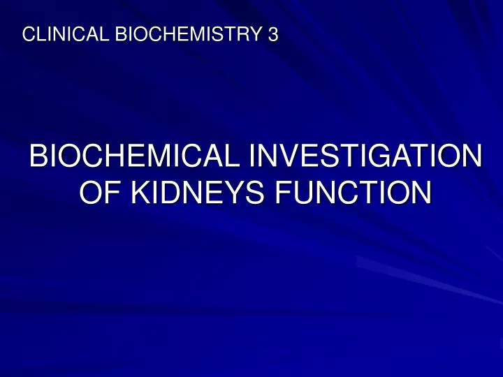 clinical biochemistry 3