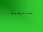 Advertising Planning - slide 1