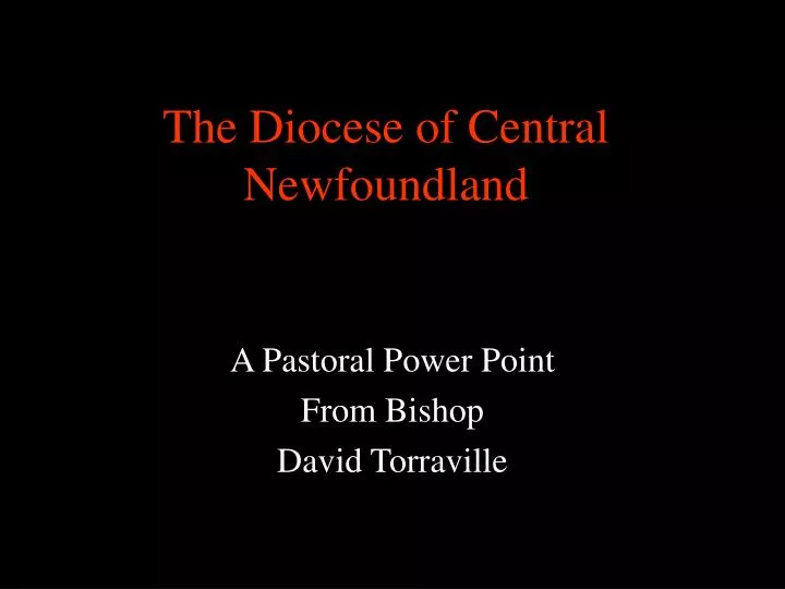 the diocese of central newfoundland