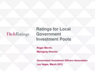Ratings for Local Government Investment Pools