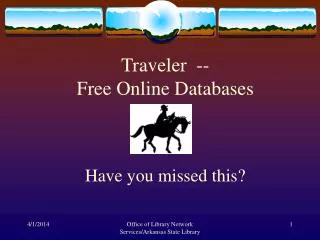 Traveler -- Free Online Databases