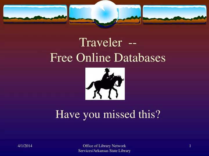 traveler free online databases