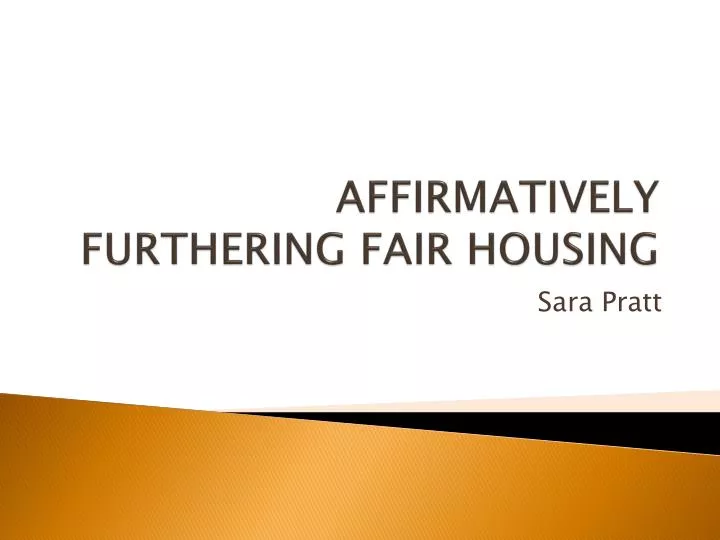 affirmatively furthering fair housing