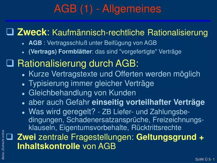 agb 1 allgemeines
