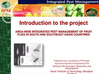 Introduction to the project AREA-WIDE INTEGRATED PEST MANAGEMENT OF FRUIT FLIES IN SOUTH AND SOUTHEAST ASIAN COUNTRIES