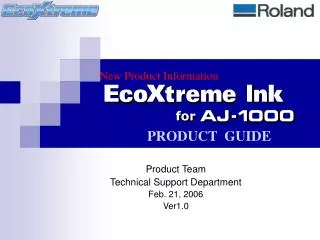 New Product Information PRODUCT GUIDE