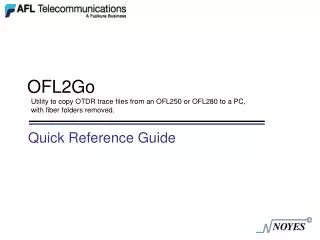 OFL2Go Utility to copy OTDR trace files from an OFL250 or OFL280 to a PC, with fiber folders removed.