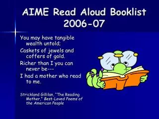 AIME Read Aloud Booklist 2006-07