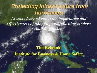 Protecting infrastructure from hurricanes: