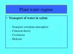 Plant water regime - slide 1