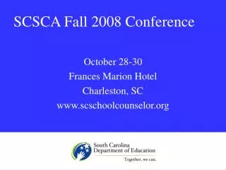 SCSCA Fall 2008 Conference
