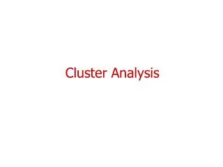 Cluster Analysis