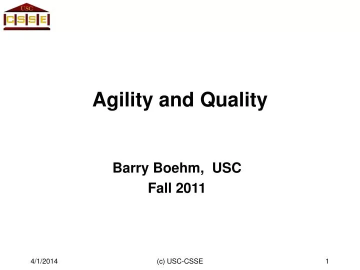 agility and quality