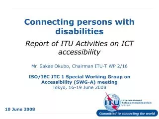 Connecting persons with disabilities
