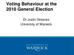 Voting Behaviour at the 2010 General Election - slide 1