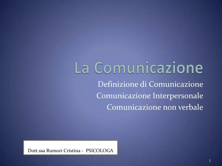 la comunicazione