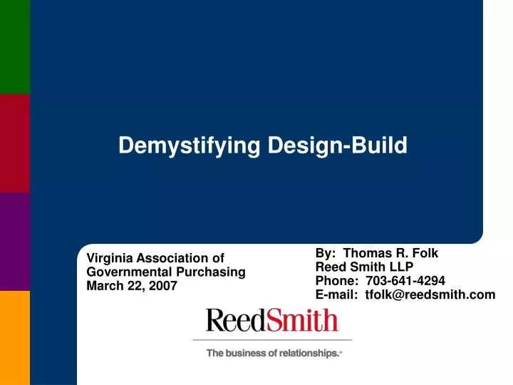 demystifying design build