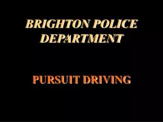 BRIGHTON POLICE DEPARTMENT