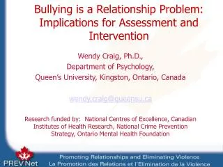 Bullying is a Relationship Problem: Implications for Assessment and Intervention