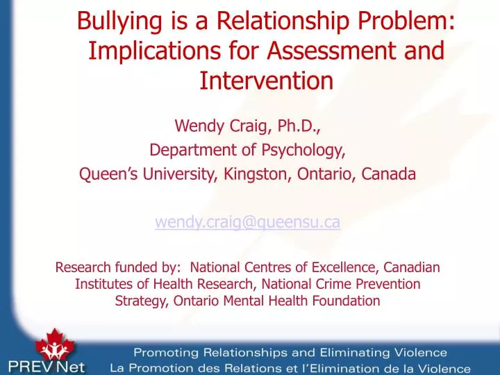 bullying is a relationship problem implications for assessment and intervention