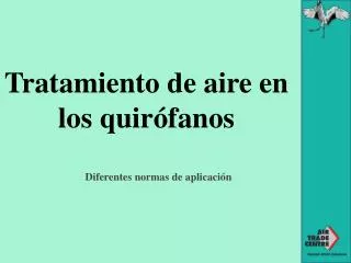 Tratamiento de aire en los quirófanos