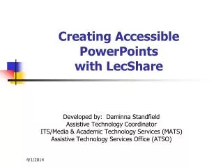 Creating Accessible PowerPoints with LecShare